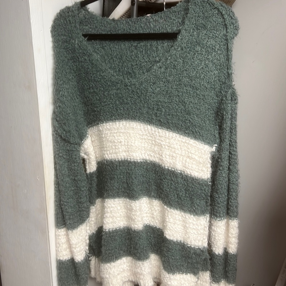 oversized fuzzy sweater